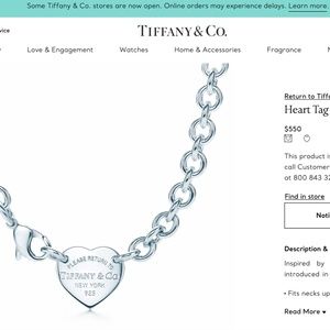 Tiffany Heart Tag Choker